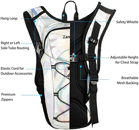 Reflective Hydration Backpack, Hydration Pack - Water Backpack with 2L/3L Hydration Bladder, Essential for Festivals - Rave Hydration Pack for Hiking, Running, Cycling, and Festivals - Image 3