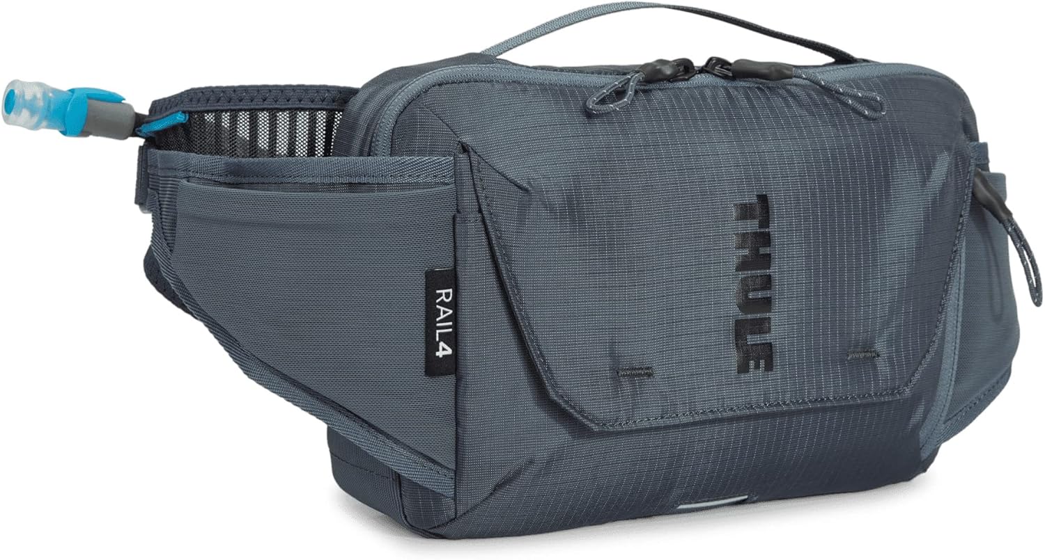 Thule Hip Hydration Hip Pack - Soft Zippered Phone Pocket - External Elastic Pockets - Inner Pockets for Organization - Reflective Details and taillight Loop - Image 9